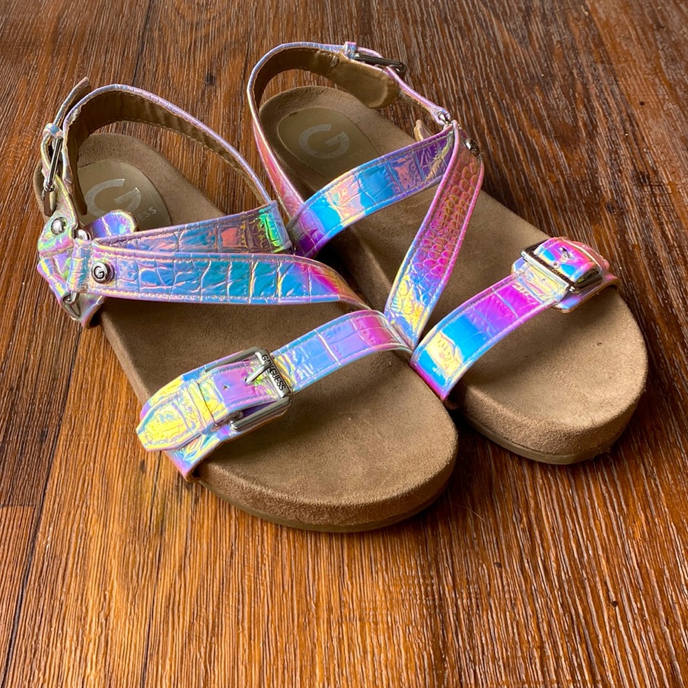 G by Guess Sandals - Size 9 - Iridescent Color - Gently Used